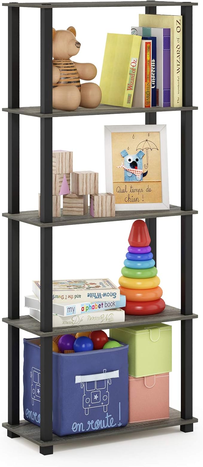 Furinno Turn-N-Tube 5-Tier Multipurpose Shelf / Display Rack / Storage Shelf / by Furinno-FitsYourSpaceFitsYourBudget