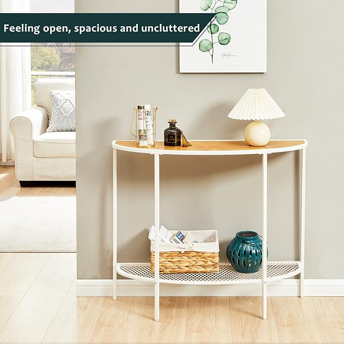 SAYGOER Console Table 2 Tier Narrow Entryway Table - Image 7