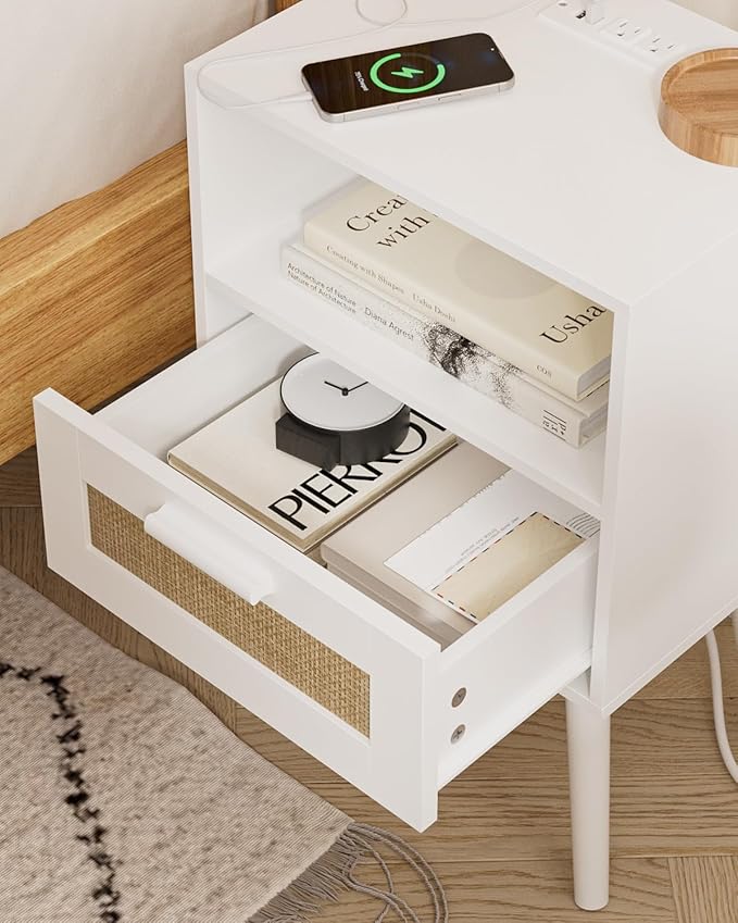 Bedroom Nightstands Wooden Night Stands - Image 5