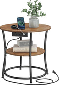 VASAGLE Side Table, 2-Tier Round End Table by VASAGLEbySONGMICSHOME