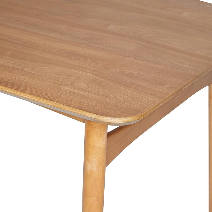Walker Edison Mid-Century Modern Solid Wood Tapered-Leg Dining Table, 59 Inch - Image 6