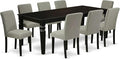 East West Furniture LGAB9-BLK-06 9 Piece Dining Room Furniture Set Includes a by EastWestFurniture