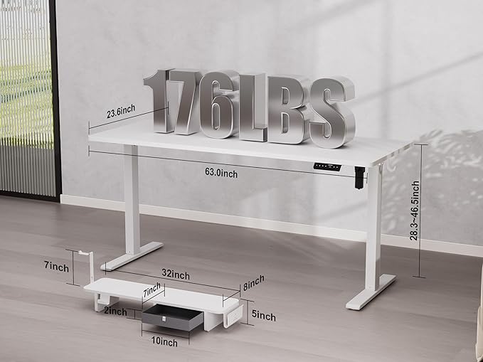 63x24 Inches Electric Standing Desk - Image 3