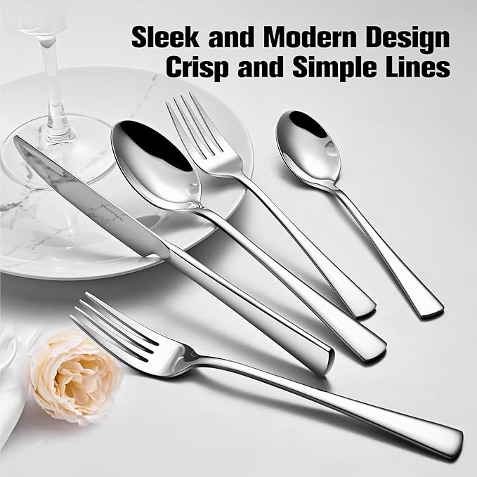KINGSTONE Silverware Set, 30-Piece Flatware Set - Image 5