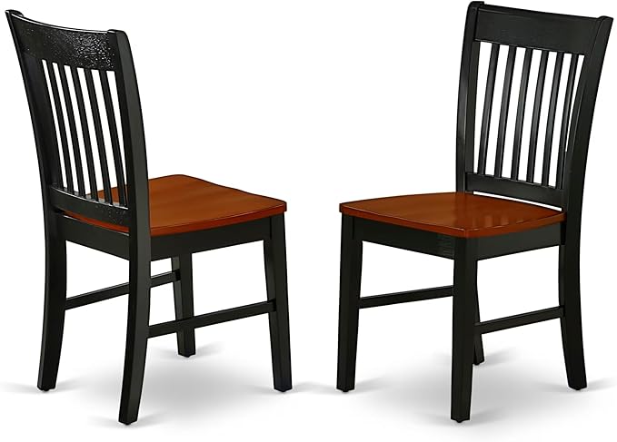 East West Furniture MZNO5-BCH-W 5 Piece Modern Dining Table Set Includes a - Image 4