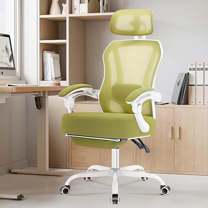 Ergonomic Office Chair with Footrest, Ultra Thick Reclining Office Desk Chair - Image 8