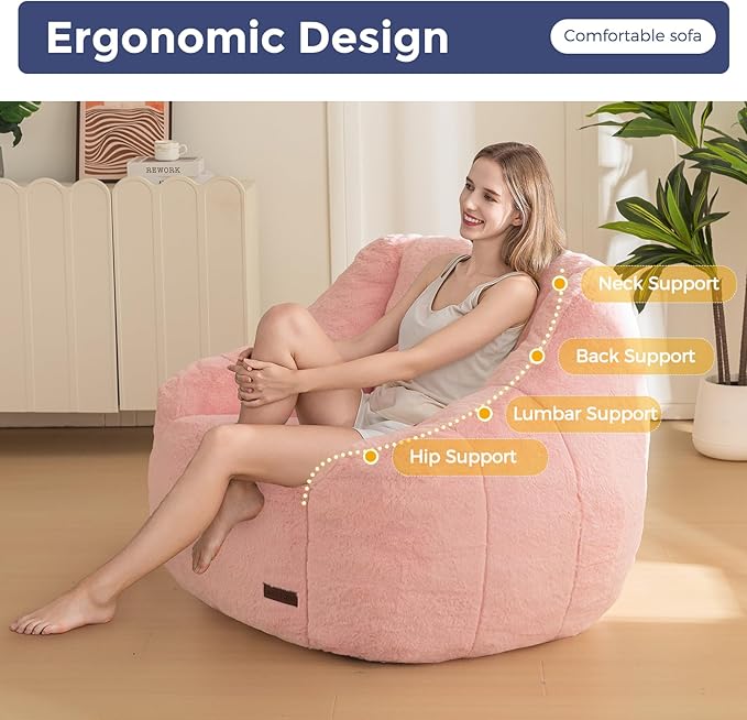 MAXYOYO Bean Bag Chair, Comfy Bean Bag Sofa - Image 6