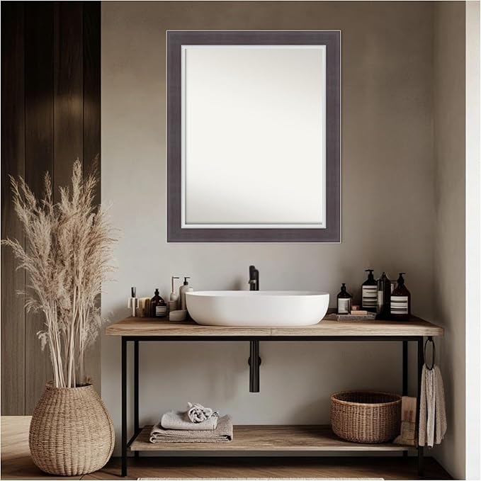 Amanti Art Brown Bathroom Mirror - Image 4
