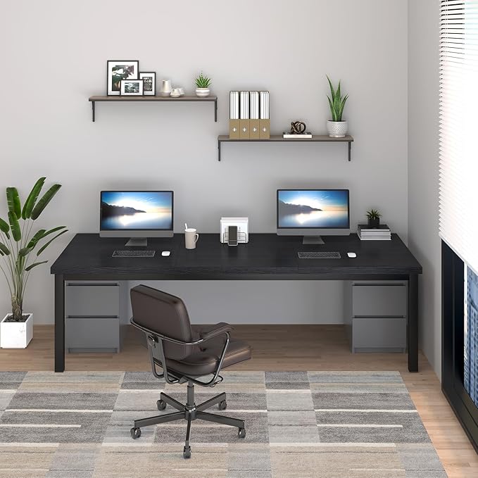 70.8 Inch Large Computer Desk, Long Gaming Table, Modern Two Person Desk Large - Image 4