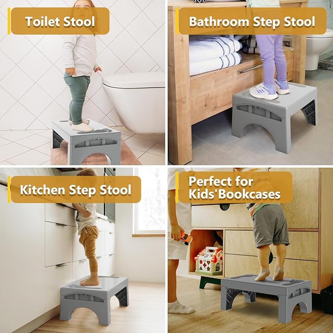 Folding Step Stool for Adults Kids, Heavy Duty Non-Slip Foldable Stepping Stool - Image 6