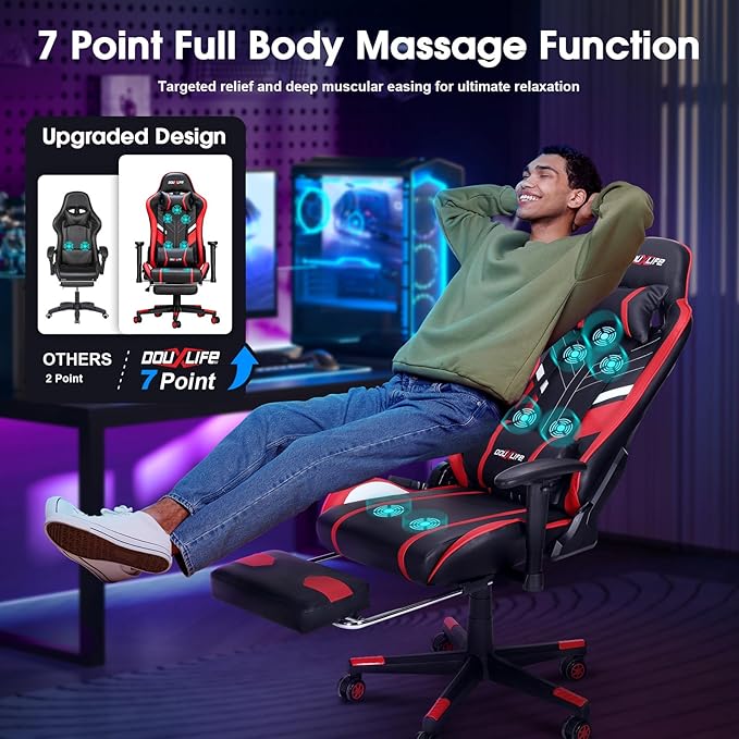 Massage Gaming Chair 7-Point, Office Chair - Image 4