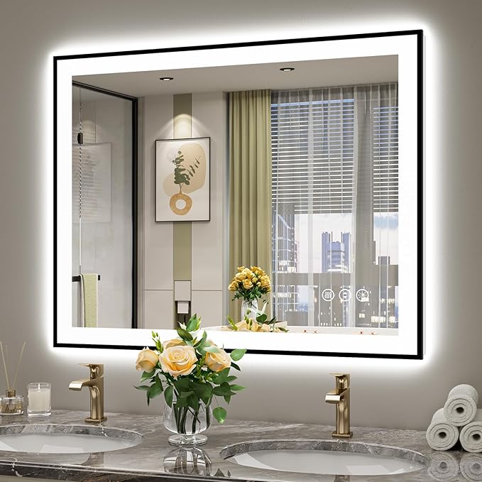 40x32 Inch LED Bathroom Mirror by YEELAIT