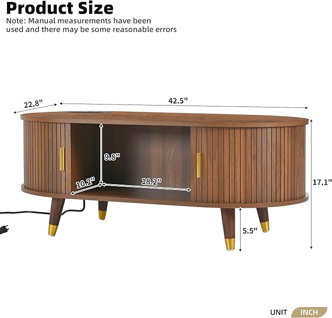 Mid-Century Fluted Oval Coffee Table - Image 2