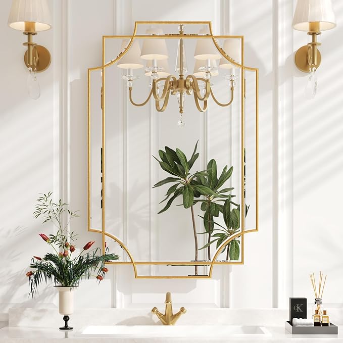 Kelly Miller Gold Bathroom Mirror - Image 2