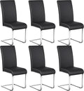 Yaheetech Dining Chairs Set of 6 Modern Faux Leather Upholstered Dining Room by Yaheetech