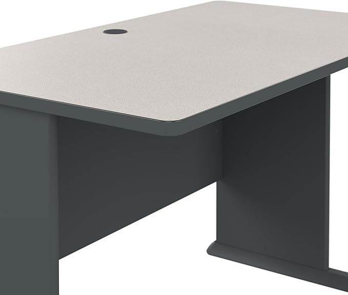 Bush Business Furniture Series A 48W Computer Desk in White Spectrum and Slate - Image 6