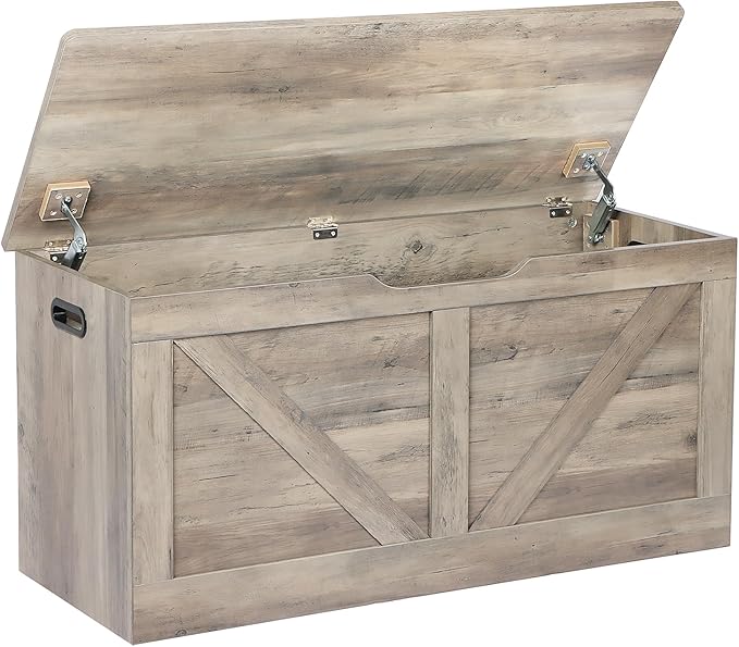 39.4" Storage Chest, Wooden Storage Bench, Large Storage Trunk by Timberer