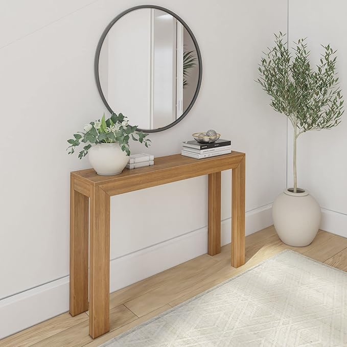 Plank+Beam Modern Solid Wood Console Table, 46.25 Inch, Sofa Table, Narrow by PlankBeam