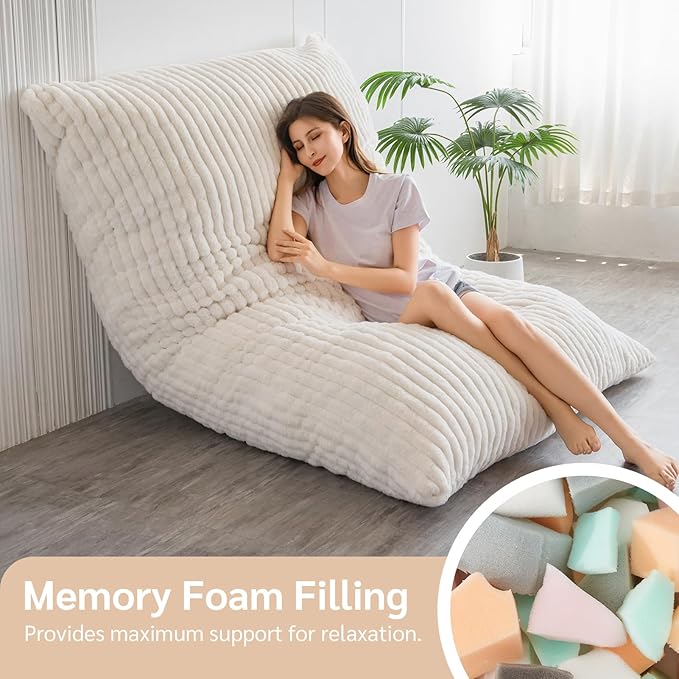 BYBYME 3 in 1 Bean Bag Chairs, Bean Bag Bed - Image 4