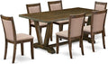East West Furniture V777MZ716-7 7 Piece Dinette Set Consist of a Rectangle by EastWestFurniture