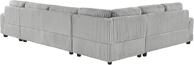 129" Oversized U Shaped Modular Sectional Sofa Couch - Image 5
