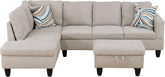 NicBex Sectional Couch 3 Pieces Sofa Set - Image 3