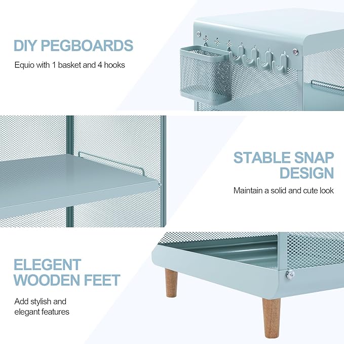 Kids Nightstand, Kids Bedside Table, Teen Girls Night Stand, Toddler Night Stand - Image 7
