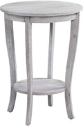 Convenience Concepts American Heritage Round End Table, Light Gray Wirebrush by ConvenienceConcepts