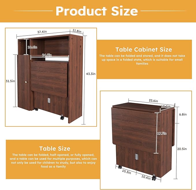Ball & Cast Multifunctional Folding Dining Table - Image 2