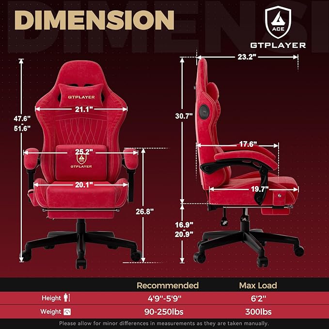 GTPLAYER ACE-PRO Music Gaming Chairs – Built-in Speakers, App Support & - Image 3