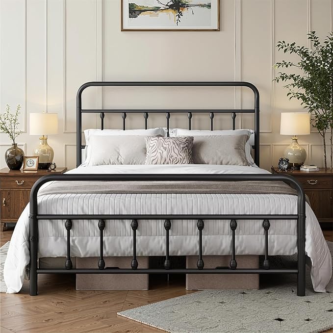 Queen Bed Frame-Classic Metal Platform Bed Frame Mattress Foundation by ChuangshuoGuard