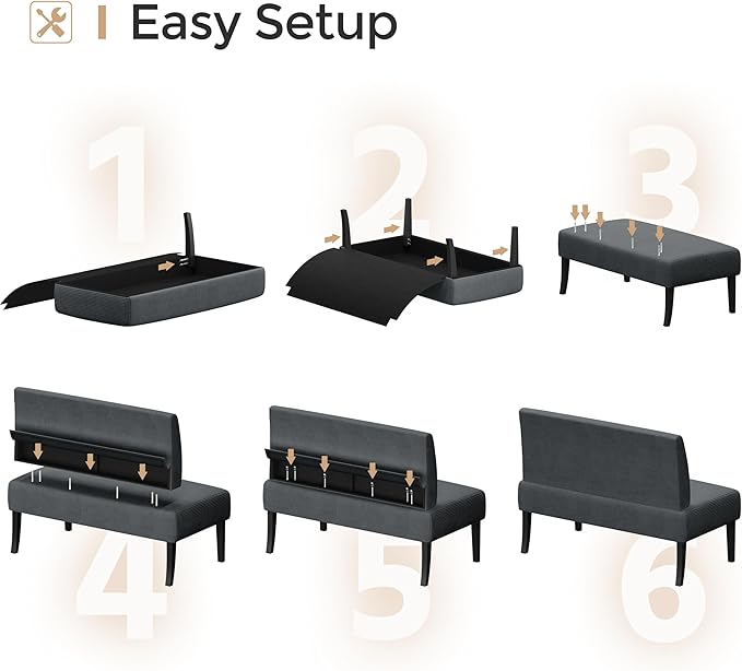 Yaheetech Small Mini Sofa Couch Armless Loveseat Futon - Image 7