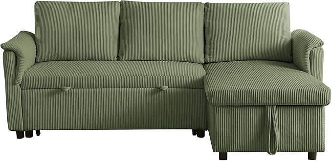 Ball & Cast Reversible Sectional Sofa Couch, L-Shape Sleeper Sofa Bed - Image 14
