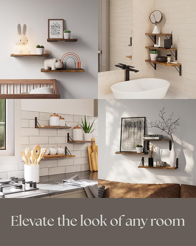 BAYKA Wall Shelves for Bedroom Decor, Floating Wall Shelves for Living Room - Image 3