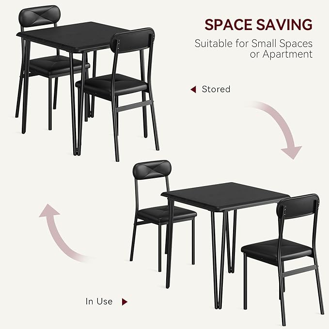 GarveeHome Dining Table Set for 2, Kitchen Table - Image 7