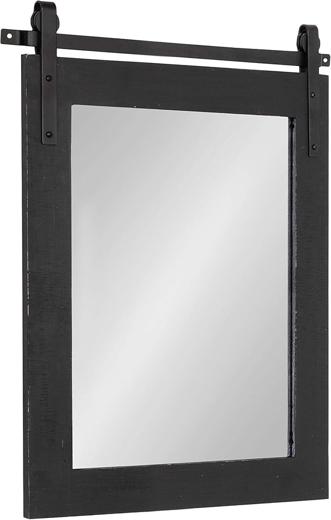 Kate and Laurel Cates Farmhouse Wood Framed Wall Mirror, 22 x 30, Barn by KateandLaurel