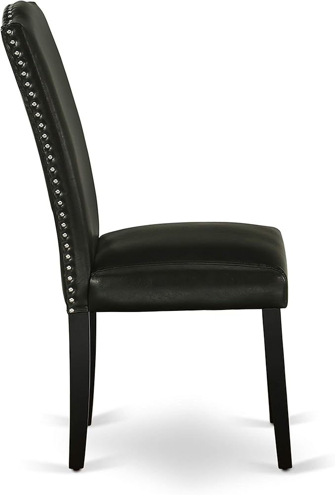East West Furniture LGEN5-BLK-69 5 Piece Dining Table Set Includes a Rectangle - Image 9