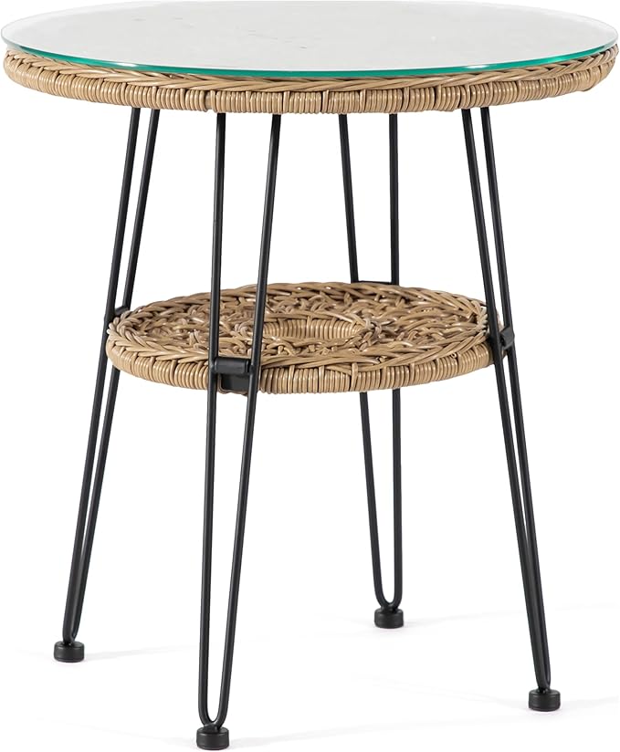 Muse & Lounge Co. Ysar Boho 19-inch Round Coffee Table Outdoor - Image 5