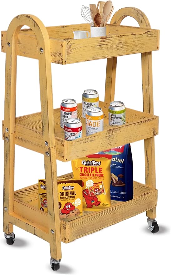3-Tier Rolling Utility Cart by WAYTOSUC