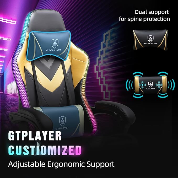 GTPLAYER Gaming Chair, RGB Gaming Chairs - Image 4