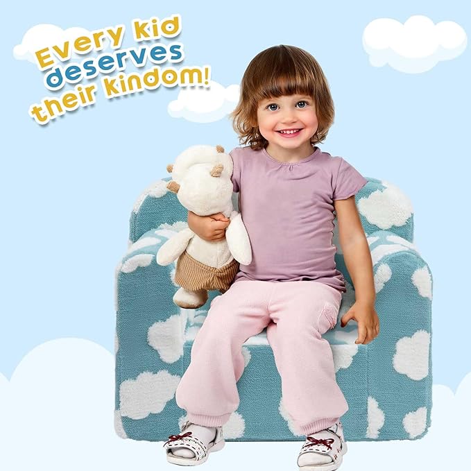 ALIMORDEN Kids Ultra-Soft Snuggle Foam Filled Chair, Toddler Cuddly Reading - Image 4