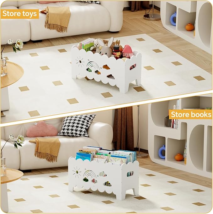 Wood Kids Bookshelf, Montessori Bookshelf, Suitable Kids Rooms, Nursery & - Image 3