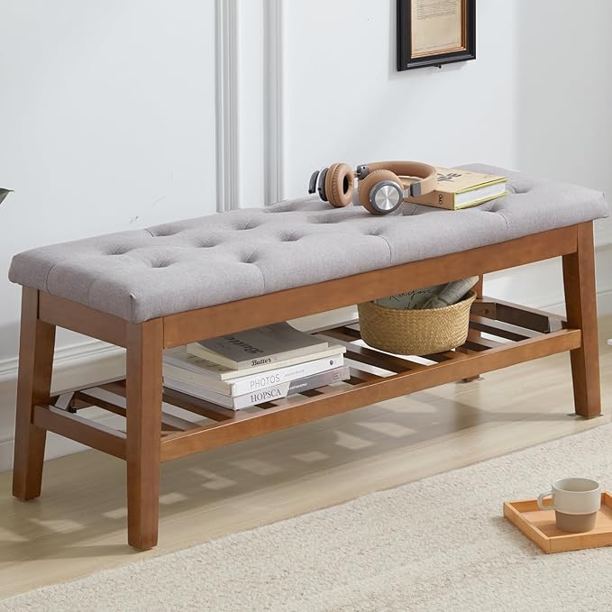Upholstered Shoe Bench Entryway Bench by MILCIL