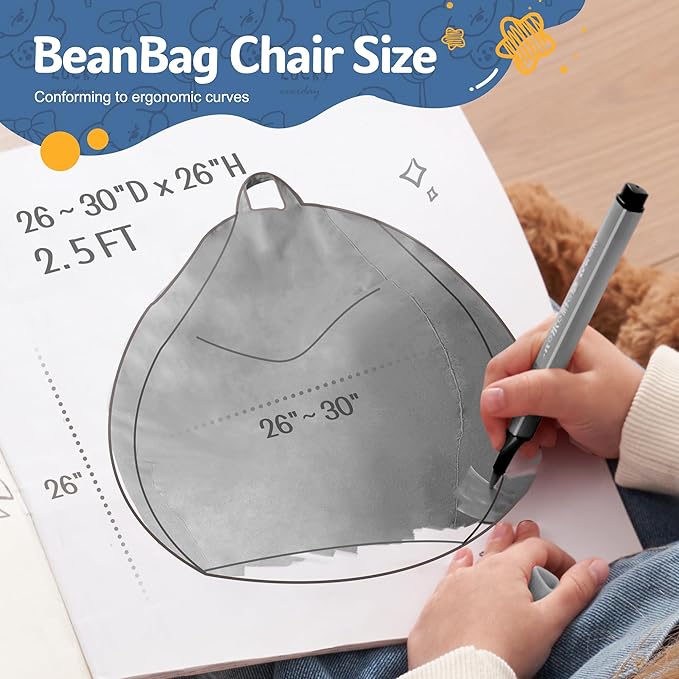 Homguava 2FT Bean Bag Chair: 2' Bean Bags - Image 2