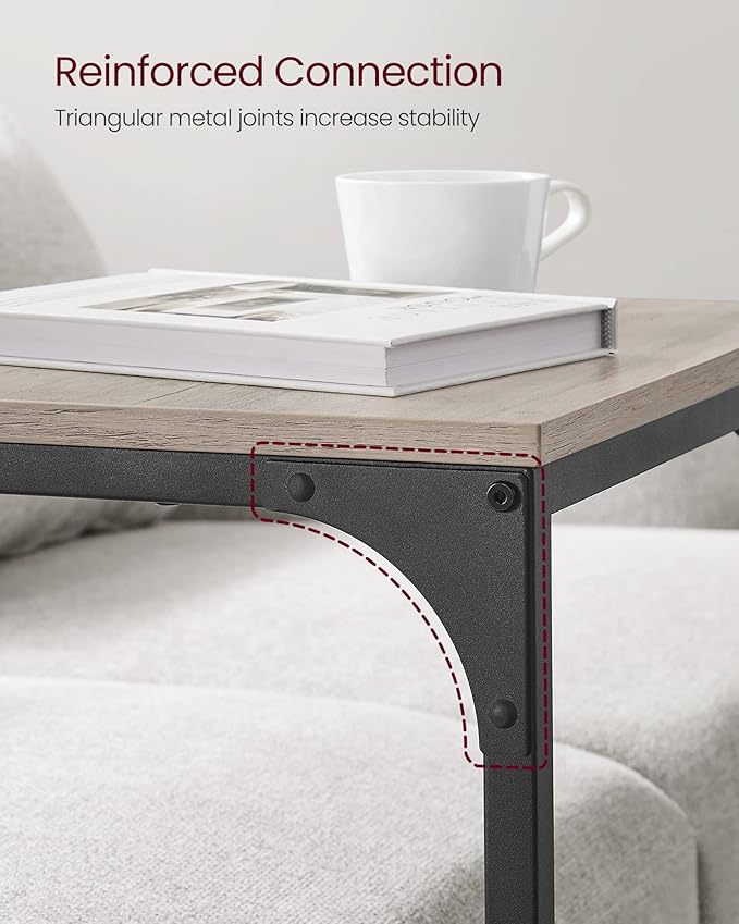 VASAGLE C-Shaped End Table Set of 2, Small Side Table - Image 9