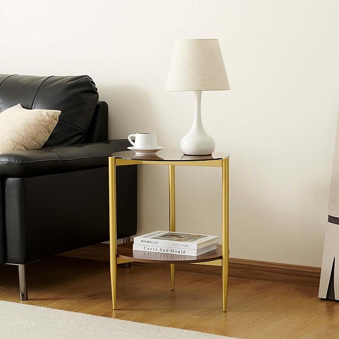 Round End Table, Mid-Century Modern Design, D20*H23 inch, - Image 5