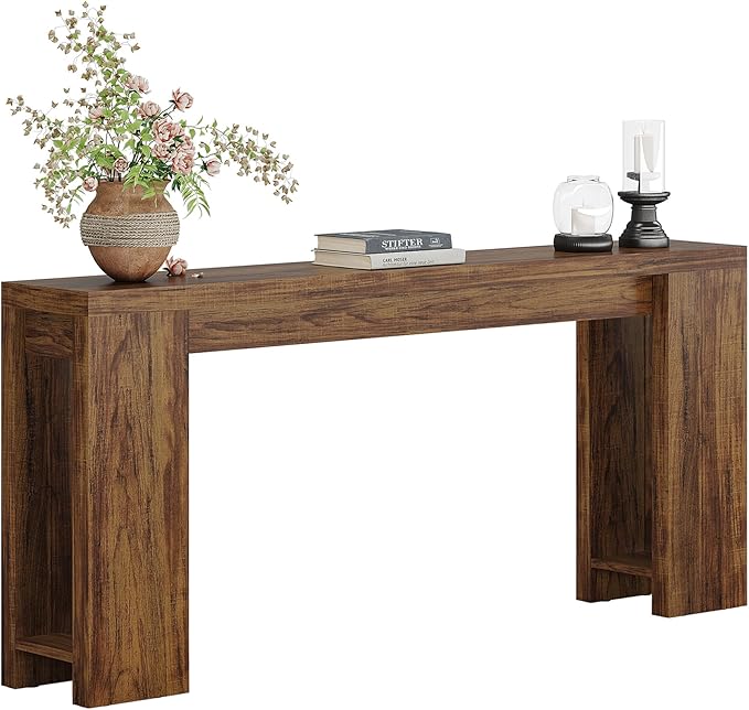 Tribesigns 70.9-Inch Extra Long Console Table, Farmhouse Wood Sofa Table Behind - Image 8