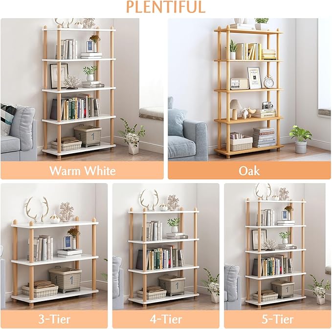 IOTXY 4-Tier Wooden Shelf Bookcase - Image 7