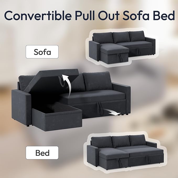 Sleeper Sofa Bed, Modular Sectional Couch - Image 3