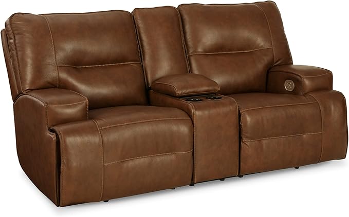 Signature Design by Ashley Francesca Modern Tufted Leather Power Reclining by SignatureDesignbyAshley